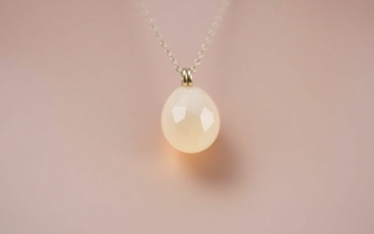 Collier délicat avec une pierre précieuse lumineuse.