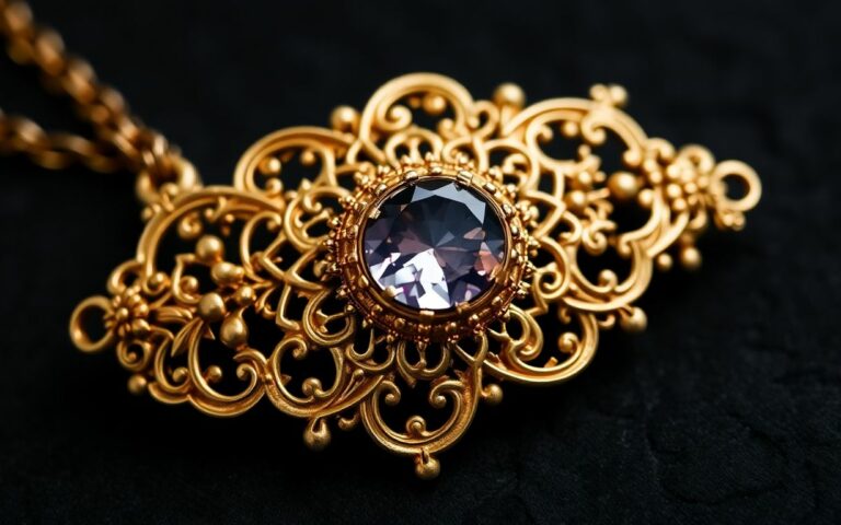 Bijoux anciens en or avec pierres précieuses