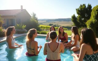 Team bonding at a South of France retreat.